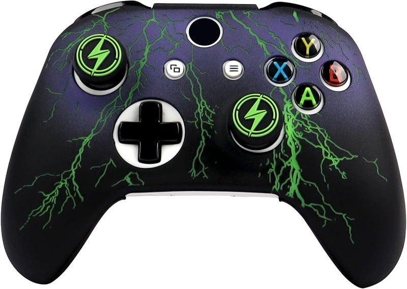 RALAN Controller Skin for Xbox One, Anti-Slip Silicone Controller Cover Protector Case Compatible for Xbox 1 Wireless/Wired Gamepad Joystick with 2 Cute Thumb Grips Caps. - Image 2